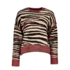 Desigual Eclectic Chic Turtleneck Sweater In Red
