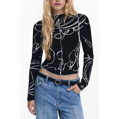 DESIGUAL ELASTANE WOMEN'S T-SHIRT