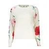 Desigual Elegant Crew Neck Sweater With Contrast Details