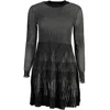 Desigual Elegant Long Sleeve High Neck Dress With Contrast