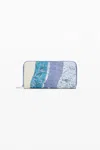 Desigual Elongated Patch Wallet In Material Finishes