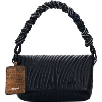Desigual Embossed Crossbody Bag In Black