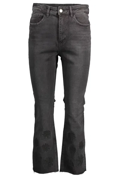 Desigual Green Cotton Women Jeans In Black
