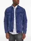 Desigual Embroidered Denim Jacket In Blue
