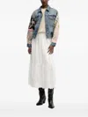 Desigual Embroidered Denim Jacket In Blue