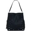 Desigual Embroidered Faux Leather Tote In Black