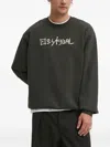 Desigual Embroidered-logo Sweatshirt In Green