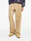 Desigual Embroidered-pocket Trousers In Neutral