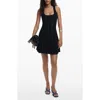 Desigual Embroidered Sleeveless Stretch Cotton Minidress In Black