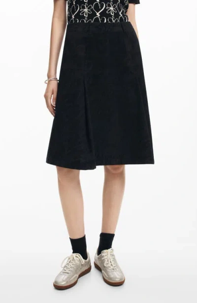 Desigual Fal Lettering Lacroix Skirt In Black