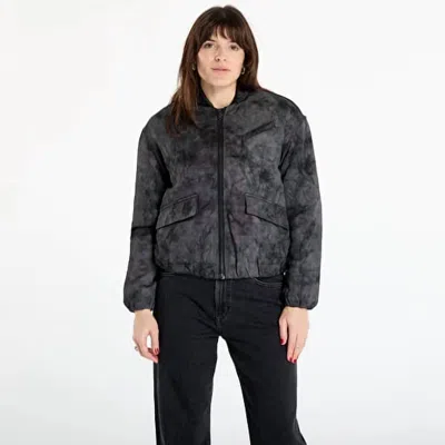 Desigual Floral-embroidered Tie-dye Jacket In Black
