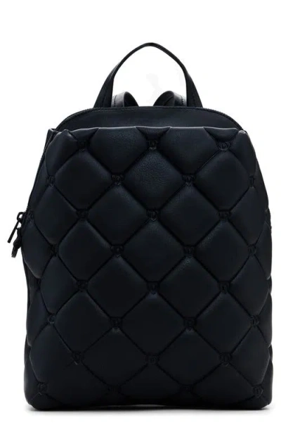 Desigual Faux Leather Backpack In Black