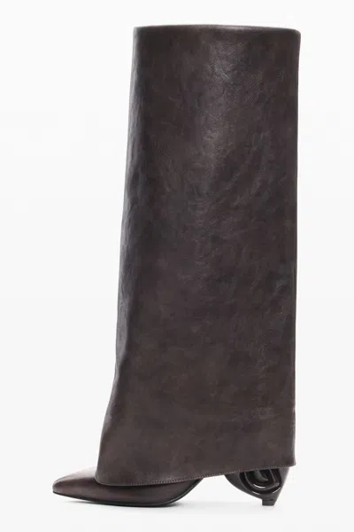 Desigual Faux Leather Boots In Brown
