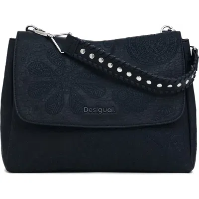Desigual Faux Leather Convertible Top Handle Bag
