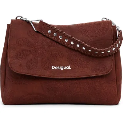 Desigual Faux Leather Convertible Top Handle Bag