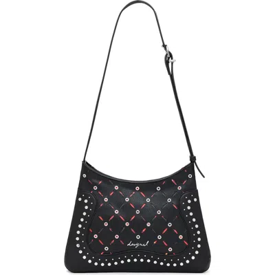 Desigual Faux Leather Crossbody Bag In Black