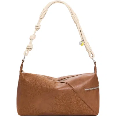 Desigual Faux Leather Crossbody Bag In Brown