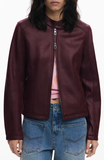 DESIGUAL DESIGUAL FAUX LEATHER JACKET