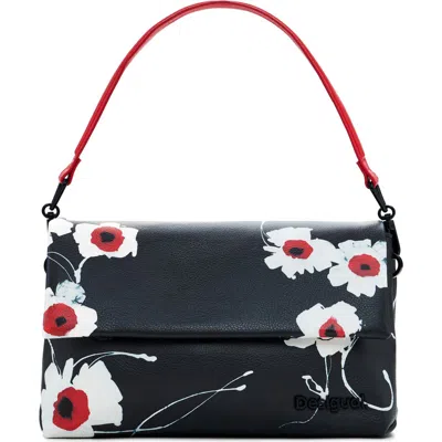 Desigual Faux Leather Shoulder Bag In Black