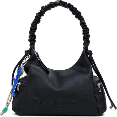 Desigual Faux Leather Shoulder Bag In Black