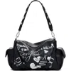 Desigual Faux Leather Shoulder Bag In Black