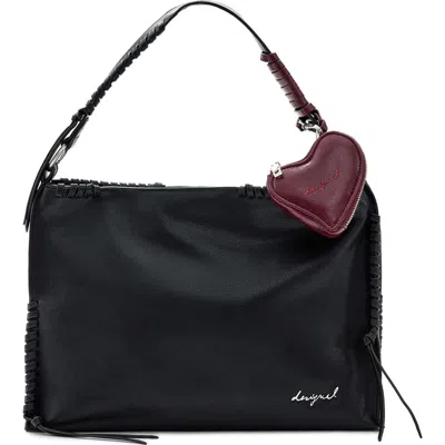 Desigual Faux Leather Shoulder Bag In Black