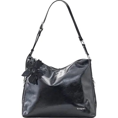 Desigual Faux Leather Shoulder Bag In Black