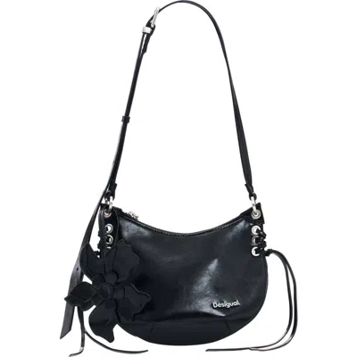 Desigual Faux Leather Shoulder Bag In Black