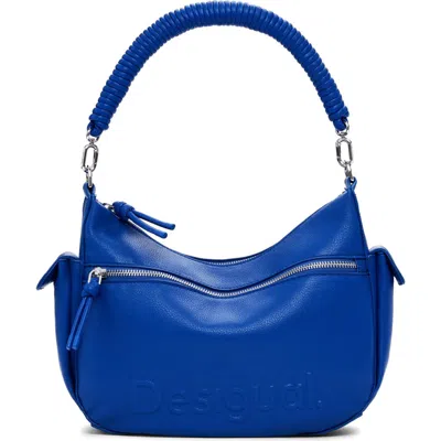 Desigual Faux Leather Shoulder Bag In Blue