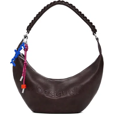 Desigual Faux Leather Shoulder Bag In Brown