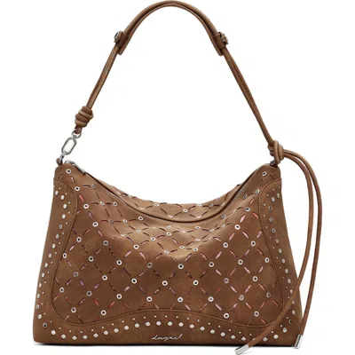 Desigual Faux Leather Shoulder Bag In Red