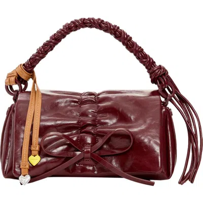 Desigual Faux Leather Shoulder Bag In Burgundy
