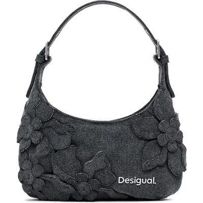 Desigual Faux Leather Shoulder Bag In Gray