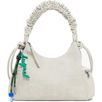 Desigual Faux Leather Shoulder Bag In Gray