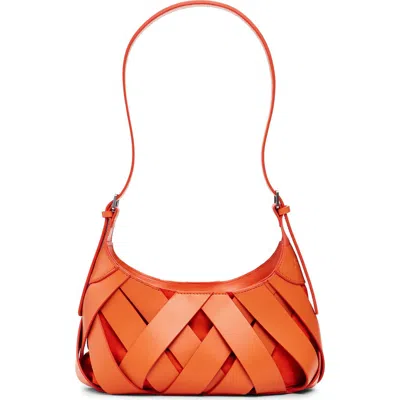 Desigual Faux Leather Shoulder Bag In Orange