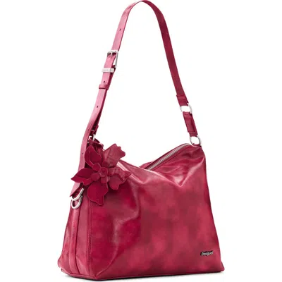 Desigual Faux Leather Shoulder Bag In Red