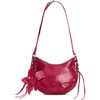 Desigual Faux Leather Shoulder Bag In Red