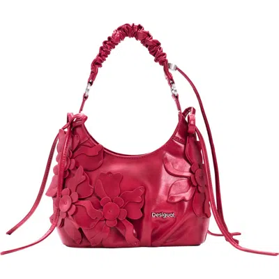 Desigual Faux Leather Shoulder Bag In Red