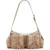 Desigual Faux Leather Shoulder Bag In Sand
