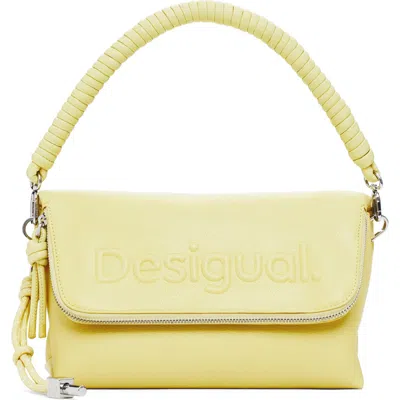 Desigual Faux Leather Shoulder Bag In Yellow
