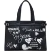 Desigual Faux Leather Tote In Black