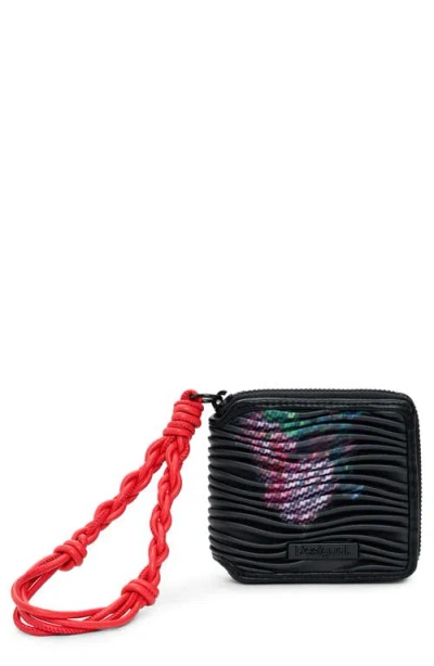 Desigual Faux Leather Wallet In Black