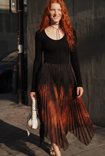 Desigual Fitted Midi Dress In Black