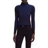 Desigual Fitted Rib Sweater In Blue