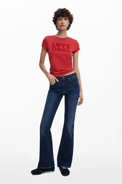 Desigual Flare Jeans In Blue
