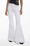 Desigual Flare Leg Jeans In White