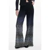 Desigual Flare Leg Pull-on Pants In Navy Blue
