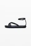 Desigual Flat Ankle Strap Sandal In Black