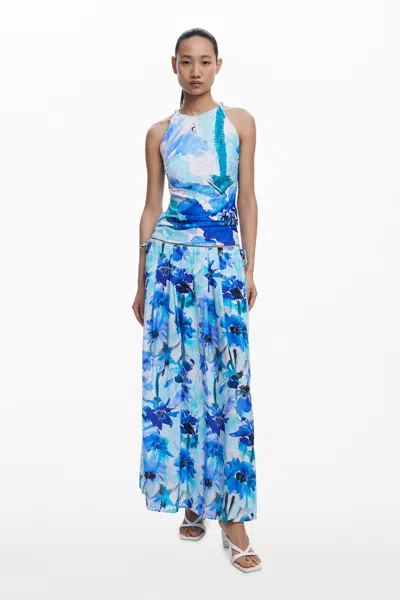 Desigual Floral A-line Midi Skirt