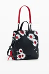 Desigual Floral Backpack S In Black